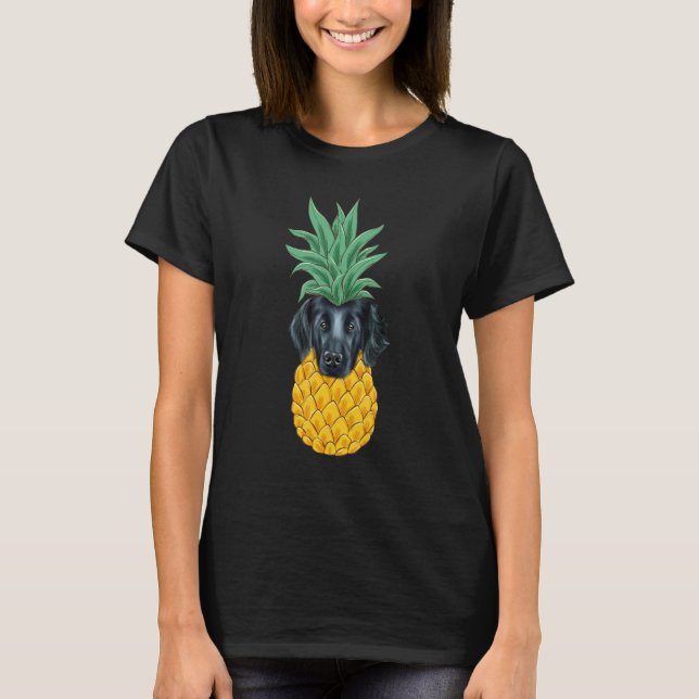 T-shirt Flat Coated Retriever Ananas Chien (Devant)