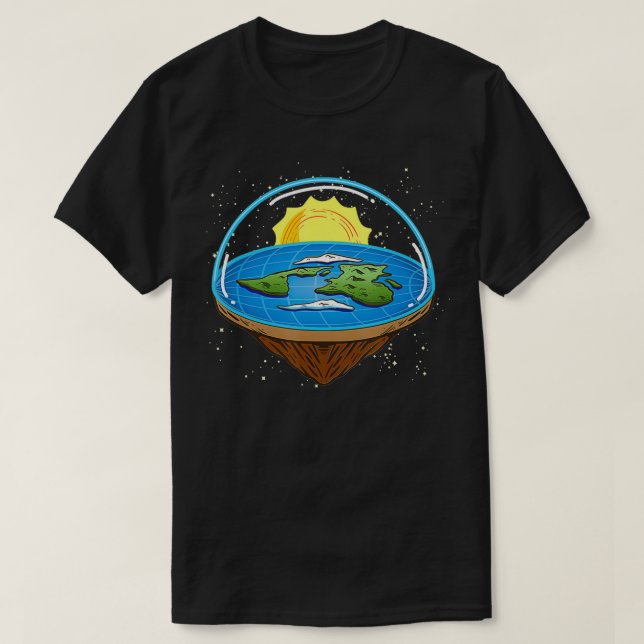T-shirt Flat Earth Conspiration Théorie Société (Design devant)