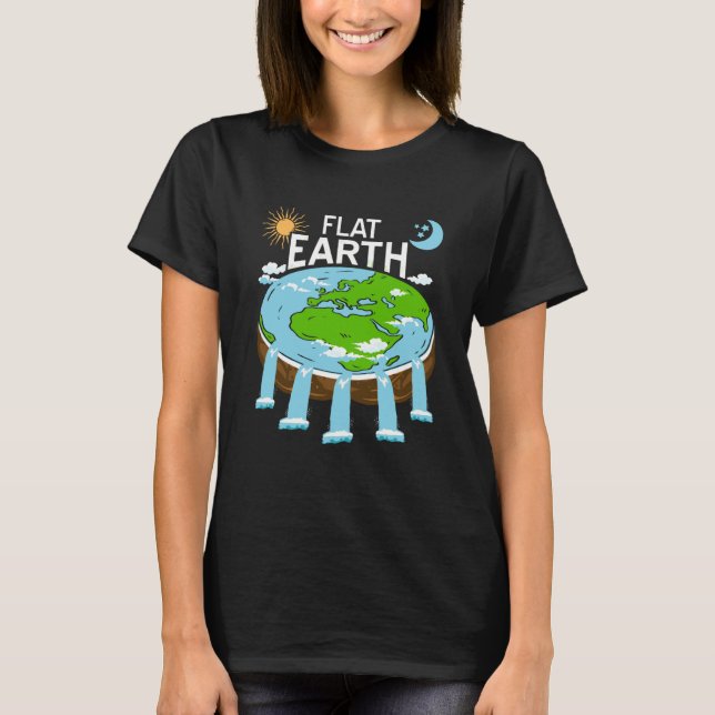 T-shirt FLAT Earth Retro Flat Earther Designs Present (Devant)