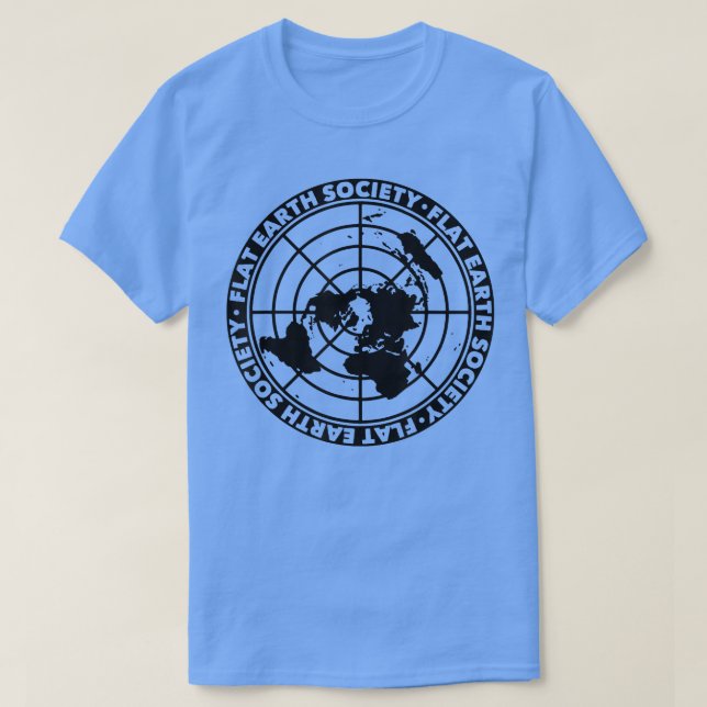 T-shirt Flat Earth Society Flat Earth Conspiration Science (Design devant)