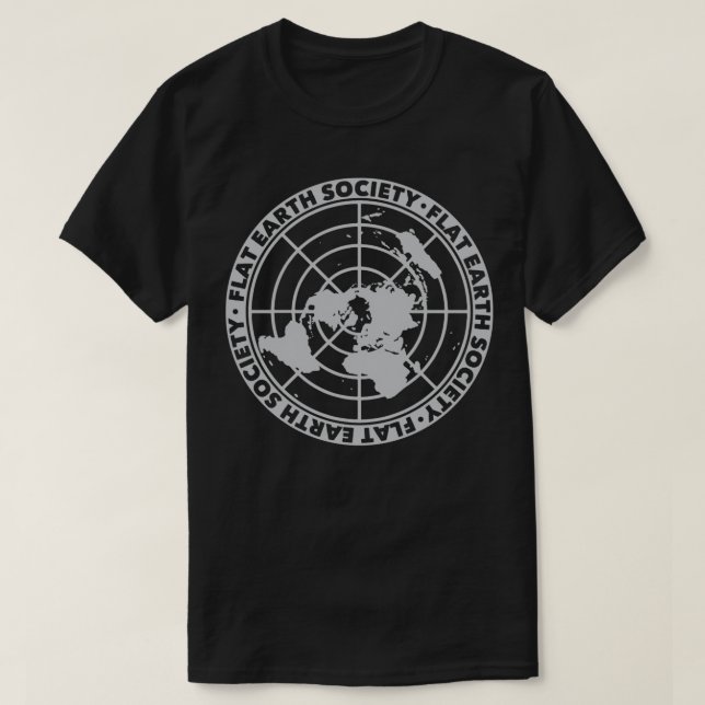 T-shirt Flat Earth Society Flat Earth Conspiration Science (Design devant)
