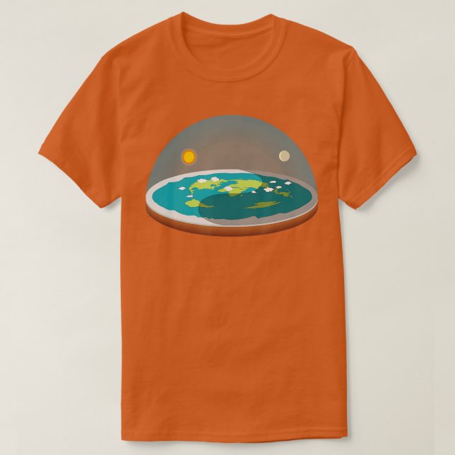 T-shirt Flat Earth Society Flat Earth Map Globe (Design devant)