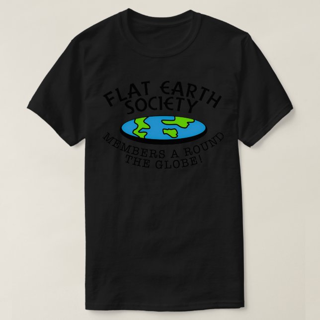 T-shirt Flat Earth Society Membres Autour Du Globe Gift S (Design devant)