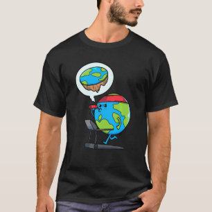 T-shirt Flat Earth Workout Gymnase Fitness Obtient Conspir