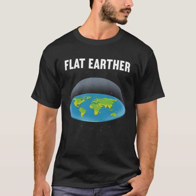 T-shirt Flat Earther Flat Earth Map Conspiracy (Devant)