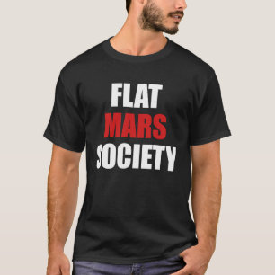 T-shirt Flat Mars Société Terre Planète Rouge Espace
