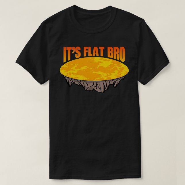 T-shirt Flat Soleil Cadeau Funny Flat Earth Lover Men Flat (Design devant)