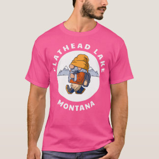 T-shirt Flathead Lake Montana Mountains Randonnée Gnome Mt