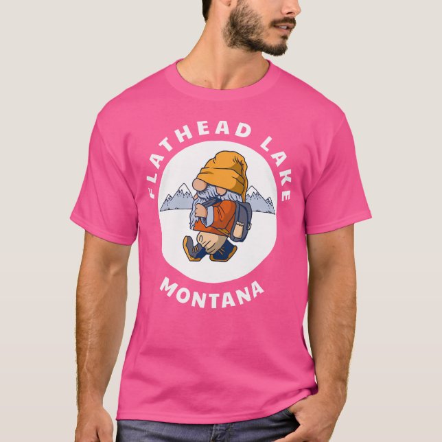 T-shirt Flathead Lake Montana Mountains Randonnée Gnome Mt (Devant)