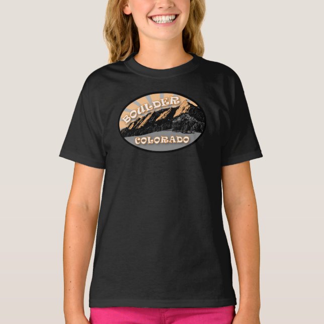 T-shirt Flatirons, Chautauqua Park, Boulder Colorado (Devant)