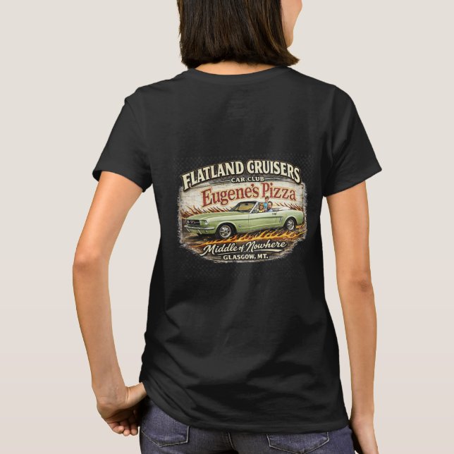 T-shirt Flatland Cruisers Car Club–Eugene's Pizza (Dos)
