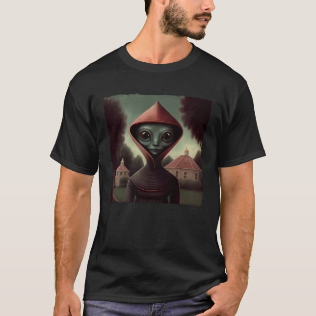 T-shirt Flatwoods Monster Braxie 1952 Creepy Alien Cryptid (Devant)