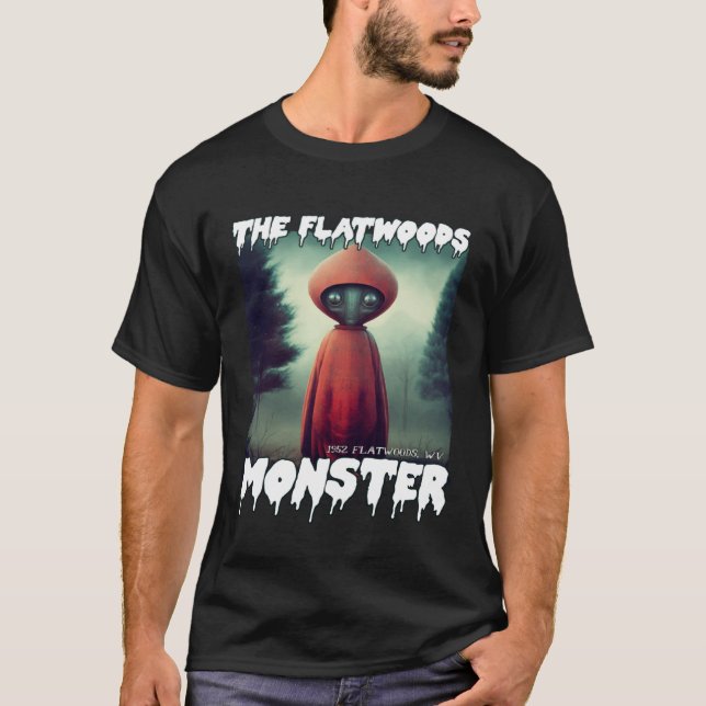 T-shirt Flatwoods Monster Braxie 1952 Creepy Alien Cryptid (Devant)