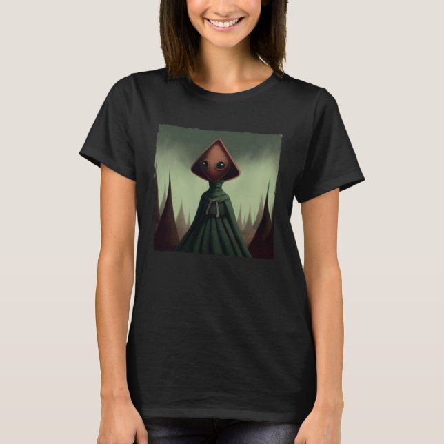 T-shirt Flatwoods Monster Braxie 1952 Creepy Alien Cryptid (Devant)