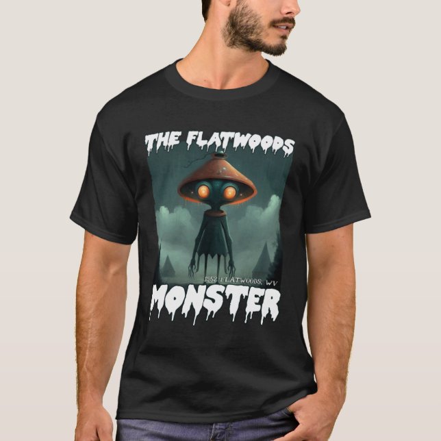 T-shirt Flatwoods Monster Braxie 1952 Creepy Scary Cryptid (Devant)