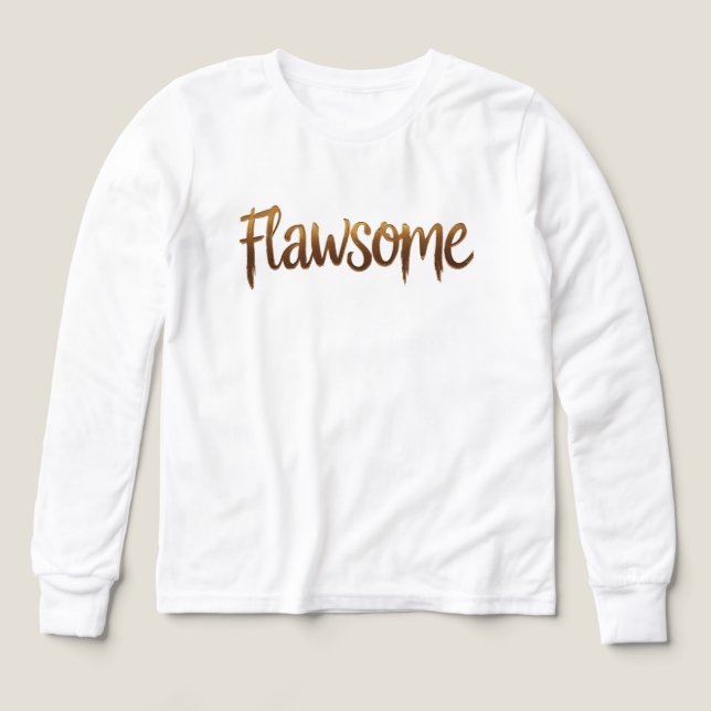 T-shirt "Flawsome" pour l'estime de soi et la conf (Motif recto)