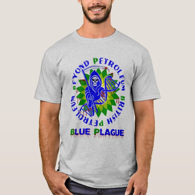 T-shirt fléau bleu de British Petroleum (Devant)