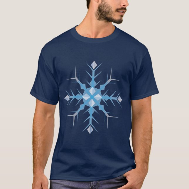 T-shirt Flèche de neige bleue (Devant)