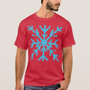 T-shirt Flèche de neige bleue pixel art