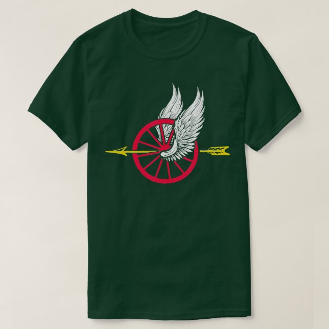T-shirt Flèche de roues de l'unité de motocyclette de l'ap (Design devant)