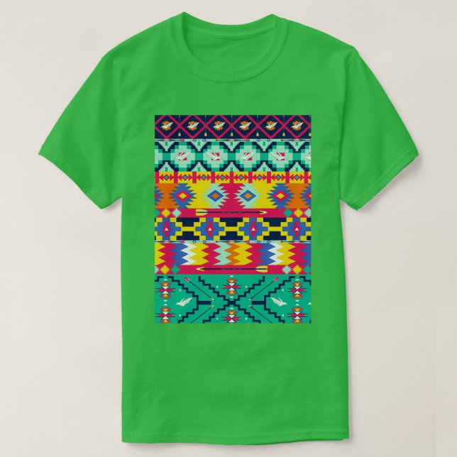 T-shirt Flèche d'oiseaux motifs aztèques natifs (Design devant)