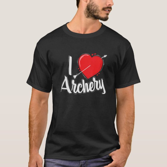 T-shirt Flèche Et Tir Du Coeur J'Aime (Devant)