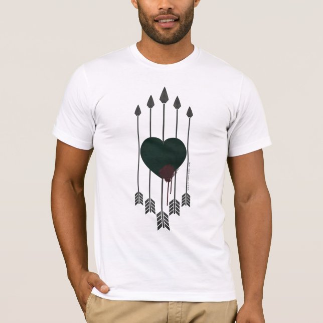 T-shirt Flèche | Flèches percutées dans le coeur (Devant)