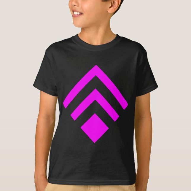 T-shirt Flèche géométrique 02 - Magenta (Devant)