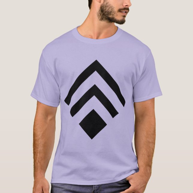 T-shirt Flèche géométrique 02 - Noir (Devant)