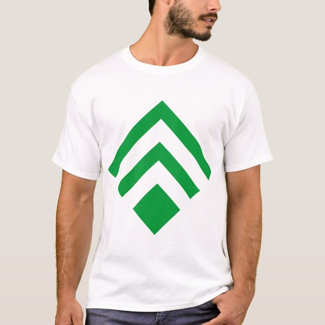 T-shirt Flèche géométrique 02 - Vert herbe (Devant)