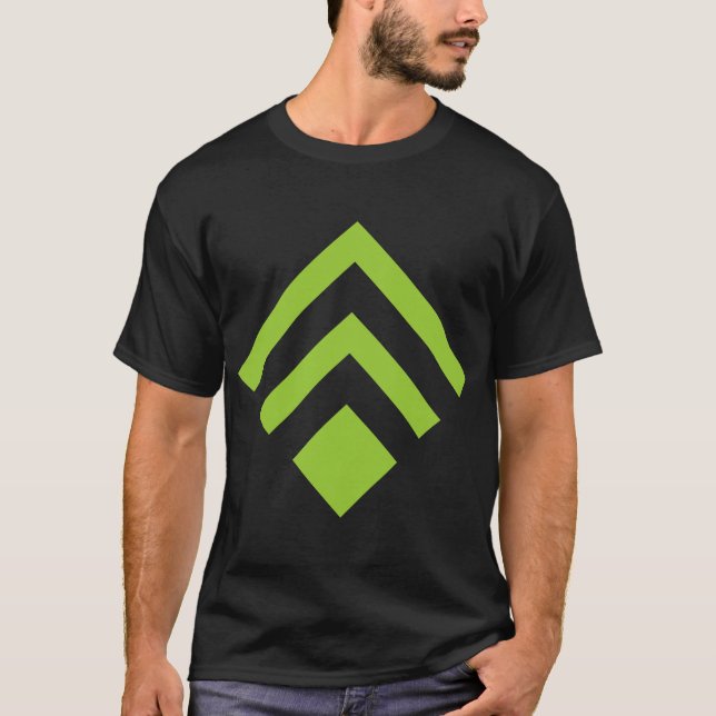 T-shirt Flèche Géométrique 02 - Vert Martien (Devant)