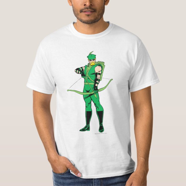 T-shirt Flèche verte debout avec flèche (Devant)