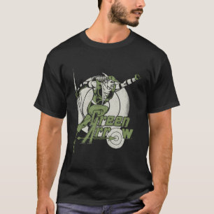 T-shirt Flèche Verte Droite Sur La Chemise T À Manches Lon