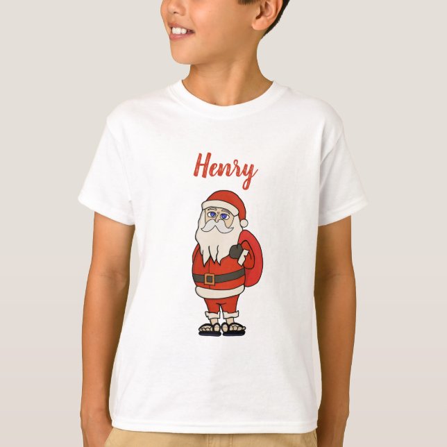 T-shirt Flèches de Noël du Père Noël sur mesure (Devant)