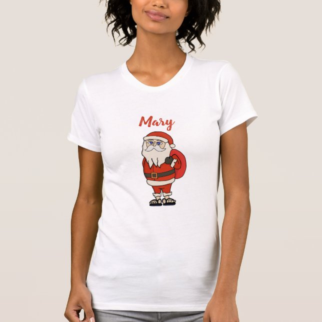 T-shirt Flèches de Noël du Père Noël sur mesure (Devant)
