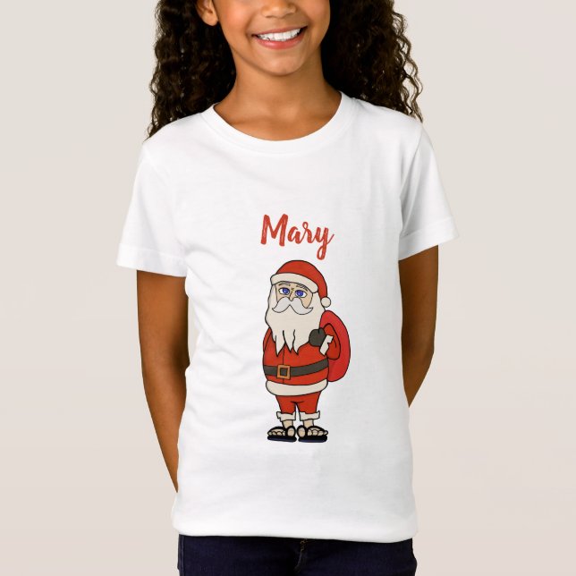 T-Shirt Flèches de Noël du Père Noël sur mesure (Devant)
