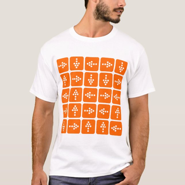T-shirt Flèches de style DEL - Orange (Devant)