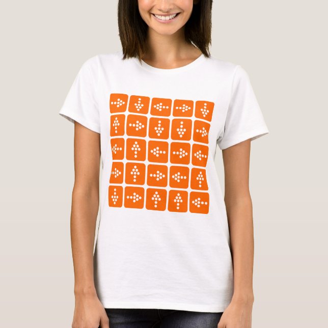 T-shirt Flèches de style LED - orange (Devant)