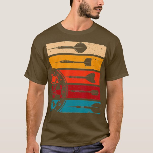 T-shirt Flèches fléchées de l'équipe fléchettes du tableau (Devant)