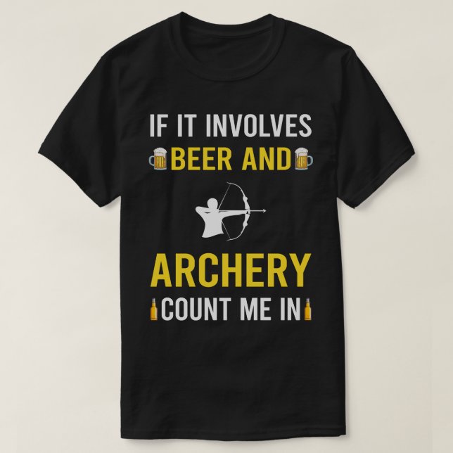 T-shirt Flèches Flèches Archer Bière Et Tir À L'Arc (Design devant)