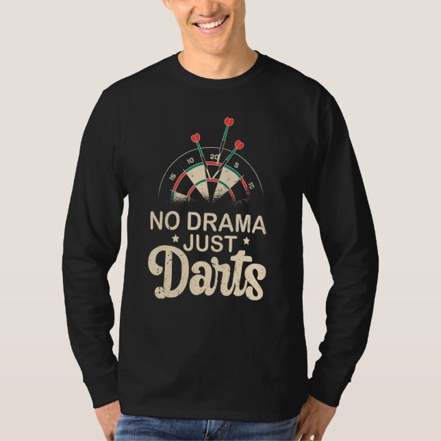 T-shirt fléchettes Dart Set Pub No Drama Just Darts (Devant)