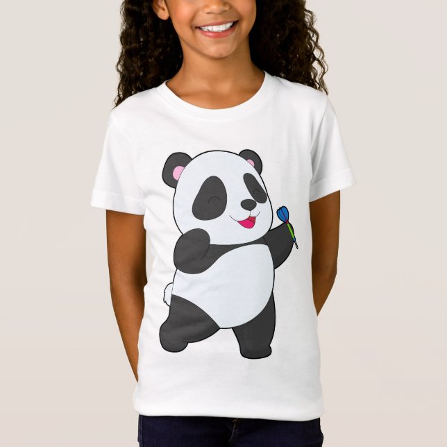 T-Shirt Fléchettes de sport de fléchettes de Panda (Devant)
