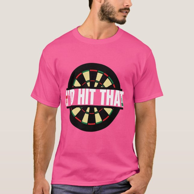 T-shirt Fléchettes drôles je frapperais cette cible de bul (Devant)