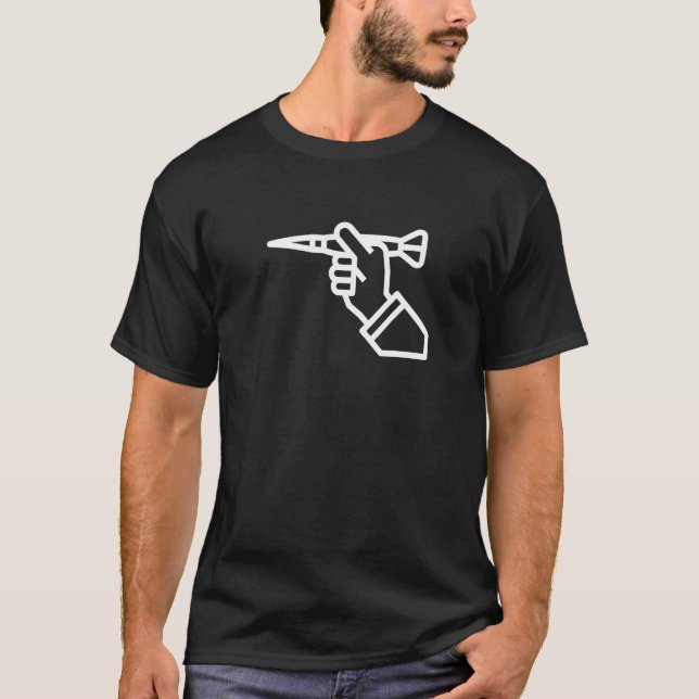 T-shirt Fléchettes drôles pour joueurs de fléchettes Pally (Devant)