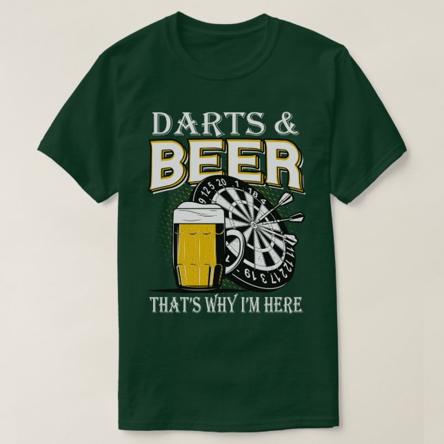 T-shirt fléchettes et bière (Design devant)