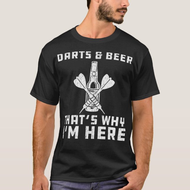 T-shirt fléchettes et bière (Devant)