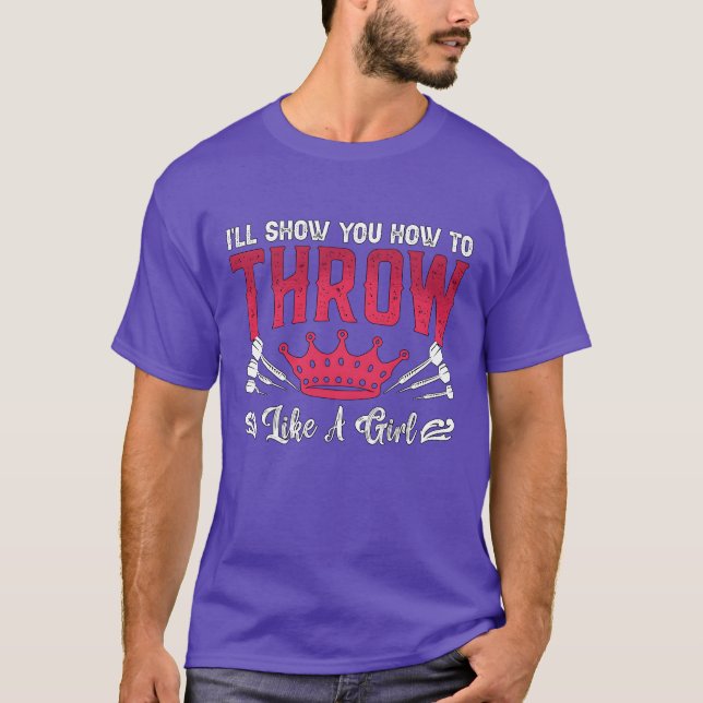 T-shirt Fléchettes Ill Vous Montrer Commentohrow Fléchette (Devant)