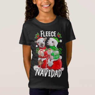 T-Shirt Fleece Feliz Navidad Funny Cute Sheep Noël