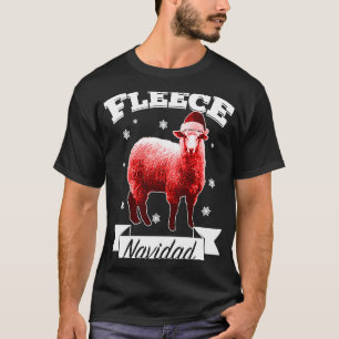 T-shirt Fleece Navidad Mouton de Noël Lamb Feliz Xmas Pu