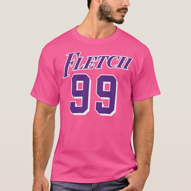 T-shirt Fletch 99 La Lakers Style - Blanc Violet (Devant)